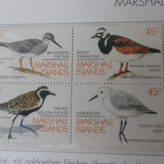 Marshall Islands-Fauna ,pasari -serie completa-nestampilate