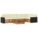 vidaXL Set de canapele de exterior 6 pcs Natural și Crem 3383393