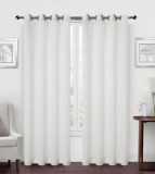 Perdea Atria XL-GQS, poliester, fir de plumb, alb, H 280 cm