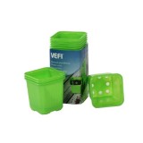 Set 20 Ghivece Rasad 8x8 cm Verzi Plastor Trading, 350ml/celula, Gradina, Rasaduri, Plante, Flori