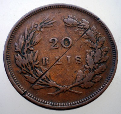 7.197 PORTUGALIA CARLOS I 20 REIS 1892 foto