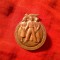 Insigna 1951 Al 3-lea Festival Mondial al Tineretului pt Pace de la Berlin , bronz h=3,1cm