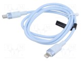Cablu USB 2.0 Apple Lightning și USB C nichelat 1m VENTION