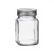 Borcan Sticlă, Capac Filetat Aluminiu, Capacitate 200ml, Transparent