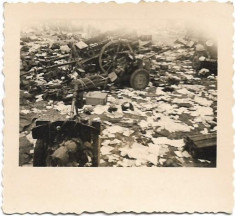 Fotografie artilerie franceza distrusa 1940 Franta al doilea razboi mondial foto
