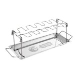 Suport cu tava pentru pulpe Mountain Grillers, otel inoxidabil, argintiu, 44,4 x 13,9 x 16,5 cm
