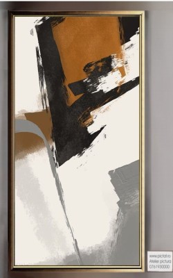 Peisaj abstract semnat tablou living, tablou decorativ, Pictura moderna 76x156 foto