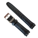 Curea Ceas Piele Neagra Swatch 17mm 19mm 21mm 23mm WZ944 Originala Catarama Dubla