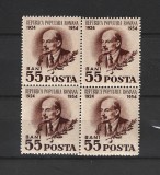 ROMANIA 1954 - 30 DE ANI DE LA MOARTEA LUI V.I.LENIN, BLOC, MNH - LP 359, Nestampilat