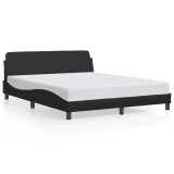Cumpara ieftin Cadru de pat, Dover, negru, 160x200 cm, piele ecologica