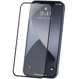 Folie Protectie Ecran Baseus pentru Apple iPhone 12 Pro Max, Sticla securizata, Full Face, Full Glue, Set 2buc, 0.23mm, Neagra SGAPIPH67N-PE01