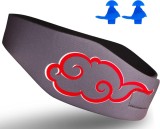 Set banderola inot si 2 dopuri pentru urechi Lightning, neopren/plastic, negru/rosu, marimea M