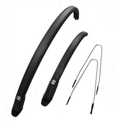 Set 2 aparatori roti biciclete, Simpla UBIQUIT 45 LONG, culoare negru Cod:B311 foto