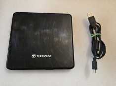 Dvd Writer extern Transcend TS8XDVDS-K,USB 2.0, slim, negru - poze reale