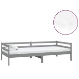 Cumpara ieftin Pat de zi cu saltea, 90x200 cm, lemn masiv de pin