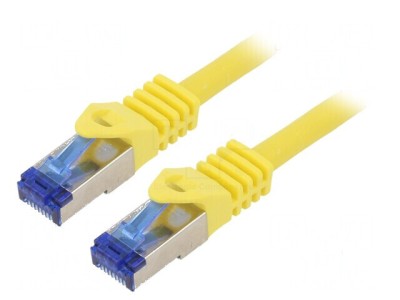 Patch cord S/FTP 6a 0,25m LSZH galben 26AWG foto