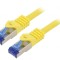 Patch cord S/FTP 6a 0,25m LSZH galben 26AWG
