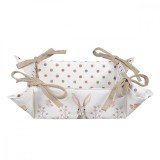 Cumpara ieftin Cos paine bumbac alb bej model Iepuras 35x35x8 cm