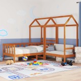 vidaXL Set de Pat pentru Zi Maroniu cerat Lemn de pin masiv 3422779