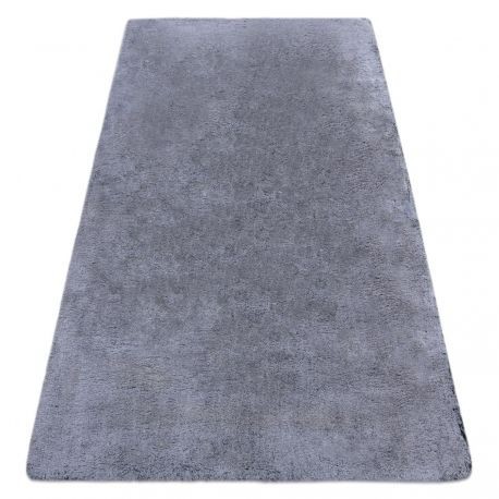 Covor modern de spălat LAPIN shaggy, antiderapant negru / fildeș, 80x150 cm