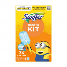 Pamatuf pentru praf Swiffer Duster, maner cu 4 Lavete - Adio Praf, Murdarie si Par