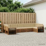 Cumpara ieftin Set de canapele de exterior 7 buc. 7-Locuri Natural si Bej