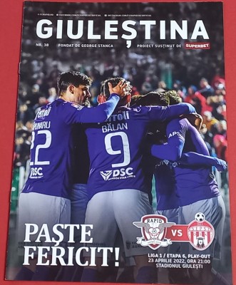 Program meci fotbal RAPID BUCURESTI - SEPSI SFANTU GHEORGHE (23.04.2022) foto