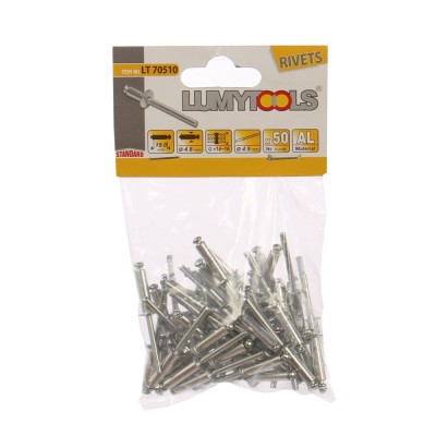 Nituri pop, aluminiu, Lumytools LT70510, 4.8 x 19 mm, 50 bucati foto