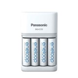 Incarcator Smart &amp; Quick Eneloop Panasonic include 4x AA (R6) 2000mA K-KJ55MCD40E