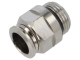 Racord push-in AIGNEP 1/2, alamă nichelată, presiune 0,99-20 bar