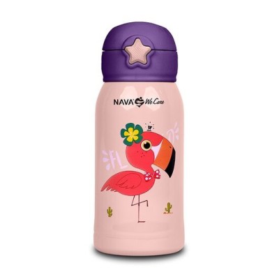 Sticla termoizolanta Nava 500 ml Flamingo roz FitLine Training foto
