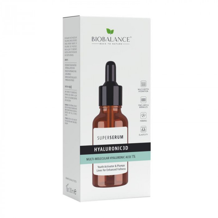 Hyaluronic 3D Acid Hialuronic Multi-Molecular 1% 30 mililitri BioBalance