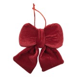 Cumpara ieftin Ornament brad Craciun Fundita textil rosu 12x5x15 cm