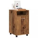 vidaXL Dulap lateral cu roți, lemn vechi, 33x38x60 cm, PAL