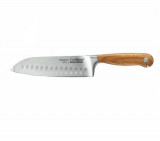 Cutit Santoku, maner lemn, 17 cm, FeelWood, Tescoma