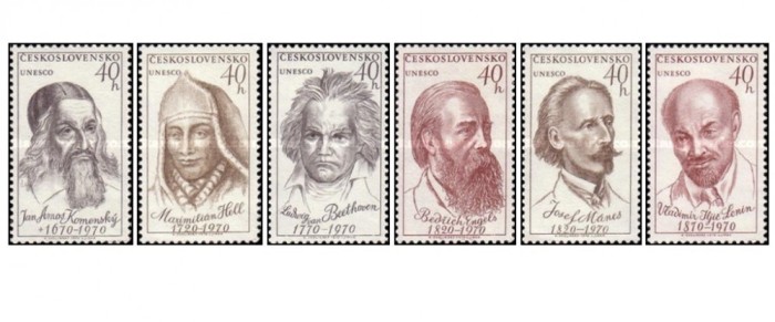 Cehoslovacia 1970 - personalitati, serie neuzata