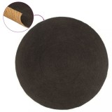 Cumpara ieftin Covor &icirc;mpletit reversibil antracit/natural 90 cm iută rotund