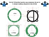 Cumpara ieftin Set de 10 Garnituri pentru cap compresor de aer in V cilindri 3x90mm Mod.0.9-8 (G) CH182