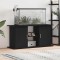 Gossi suport acvariu stejar negru 121x41x58 cm lemn prelucrat