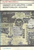 Observatii asupra limbii scriitorilor romani - Aurel Nicolescu