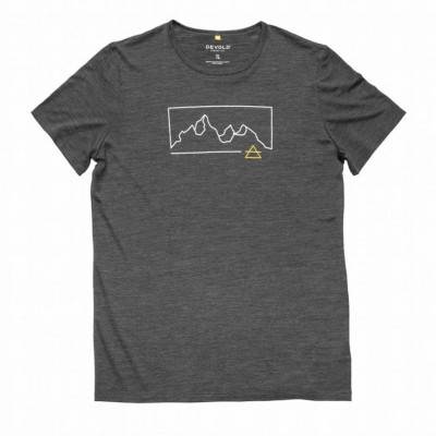 Tricou DEVOLD Active Outline Tee Man anthracite L foto