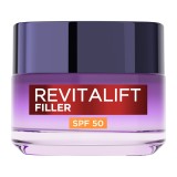 Crema antirid de zi cu acid hialuronic si SPF 50 Revitalift Filler, 50ml, L&#039;Oreal Paris