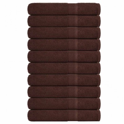 vidaXL Prosoape pentru saună 10 buc maro 80x200cm 360 g/m&amp;sup2; 100% bumbac 136769 foto