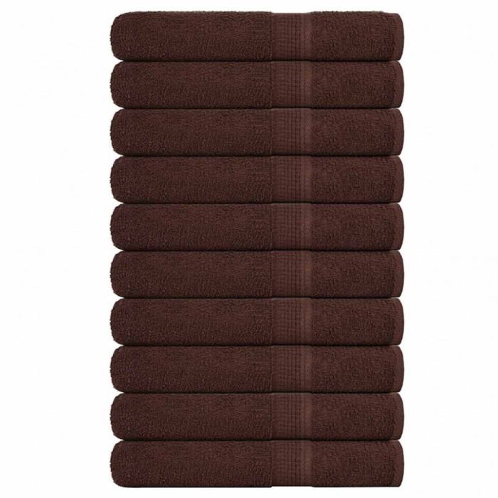 vidaXL Prosoape pentru saună 10 buc maro 80x200cm 360 g/m&sup2; 100% bumbac 136769