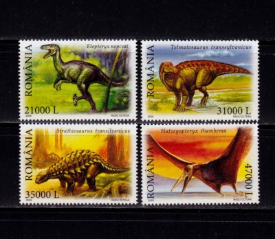 RO 2005 ,LP 1675 ,&amp;quot;Dinozauri din Tara Hategului&amp;quot; , serie , MNH foto