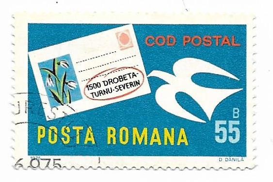 Romania (604) - Codificarea postala in Romania, 1975 - obliterata