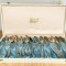 Set Tacamuri - lingurite desert - 12 persoane - argintate - Guld Fynd