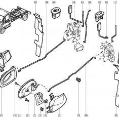 Tija de Comanda OE Renault Master 2 Usa Fata stanga , Original Renault 7700351302 Kft Auto