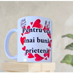 Cana personalizată pentru cea mai bună prietenă+breloc foto gratuit