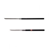 Cumpara ieftin Set 2 Sabii Vanatoare Shaolin Master Negre, Teaca, Otel 420, 87cm+55cm, Durabile, Colectie/Outdoor